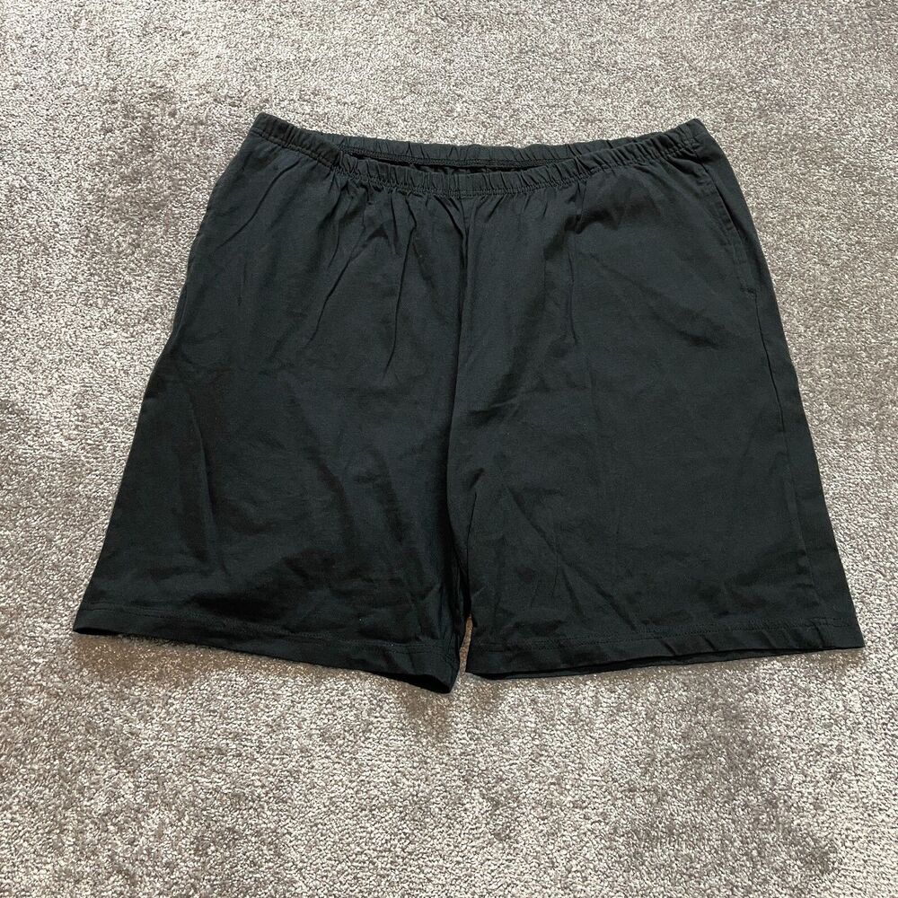 Blair Sweatshorts Womens 2XL Black Elastic Waist Rolled Soft Casual Stretch 8"